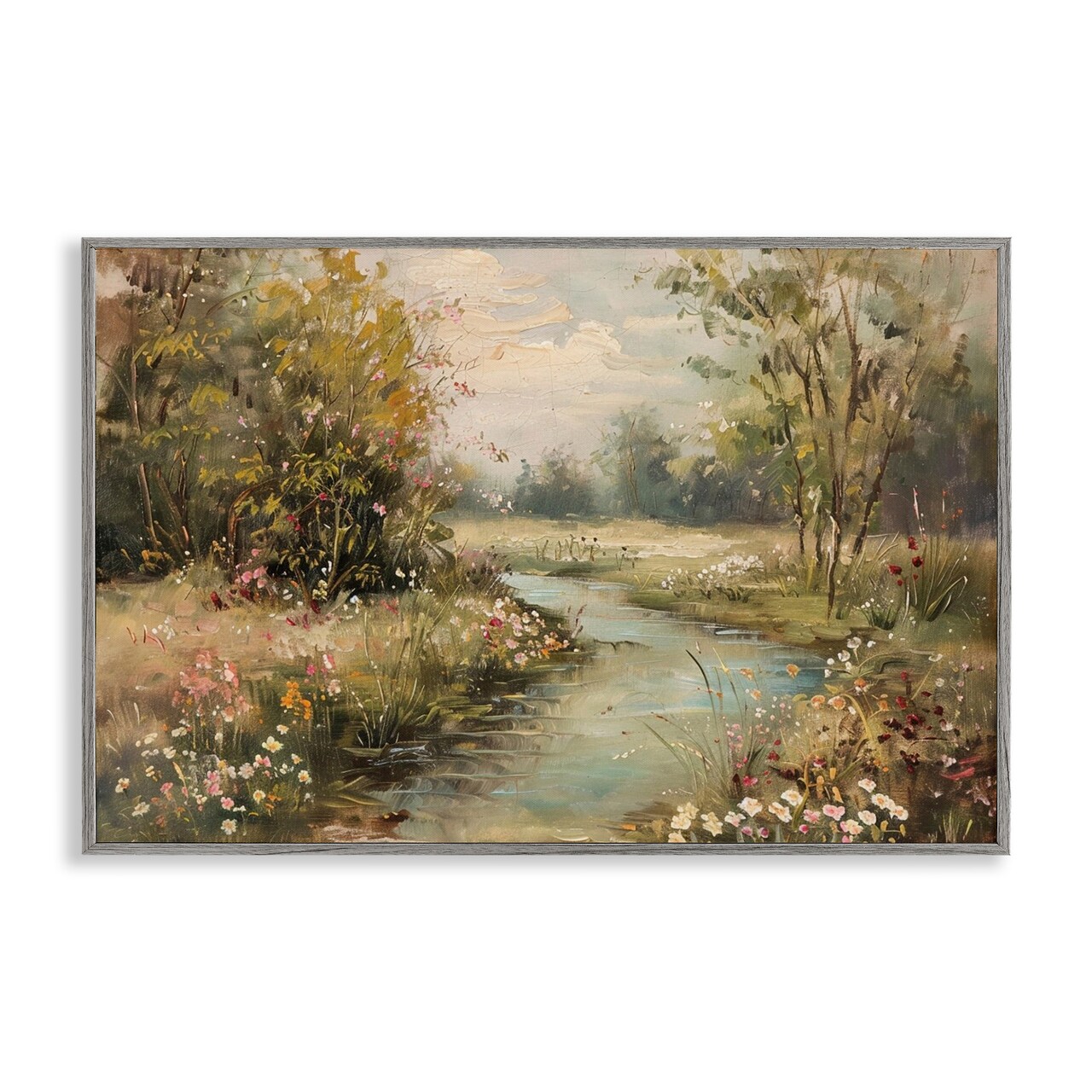 Stupell Industries Spring Stream Landscape Framed Giclee Wall Art Design by LSR Design Studio